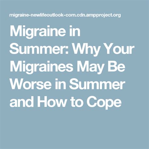 Migraines worse in summer? This may be why